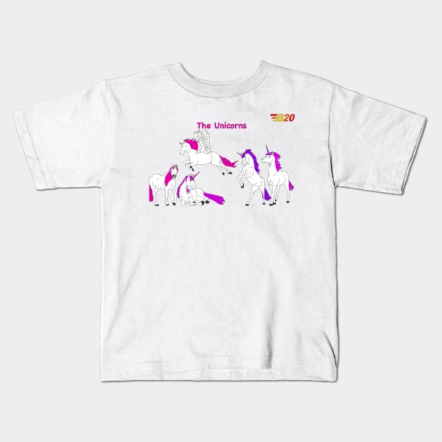 Unicorns Kids T-Shirt by superbottino96